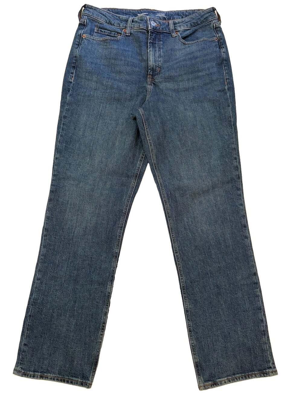 Old Navy Jeans Women’s Size 12 Blue Med Wash Straight Extra High Rise Harper